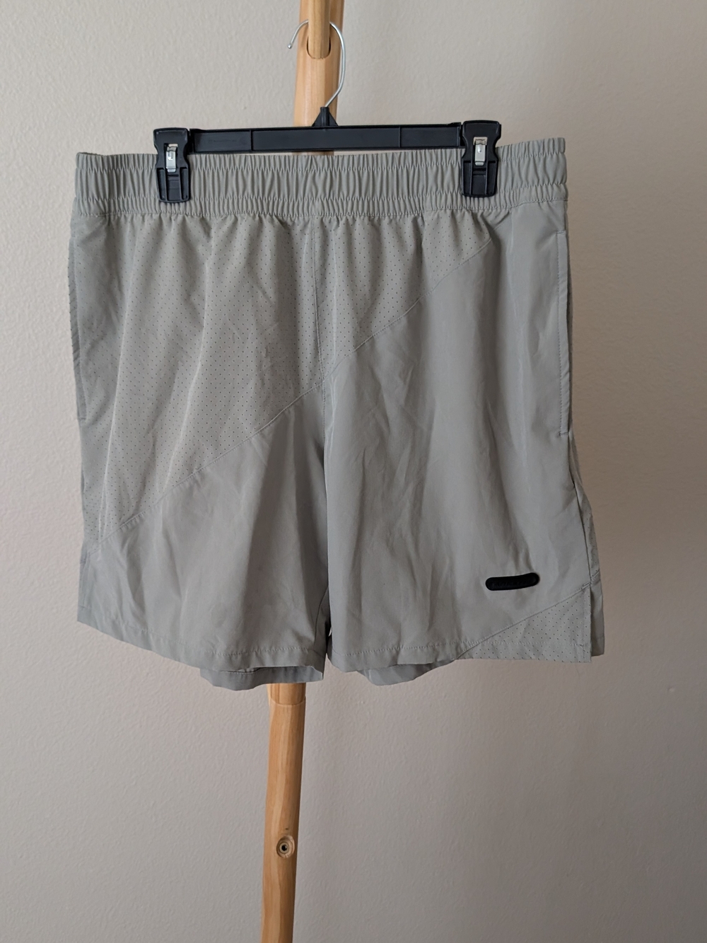 Men's Light Gray Athletic Training Shorts